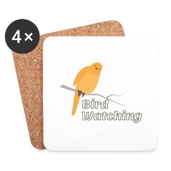 Vogel Bird Watching Vögel Natur Geschenk - Untersetzer (4er-Set) - Weiß - Vorne