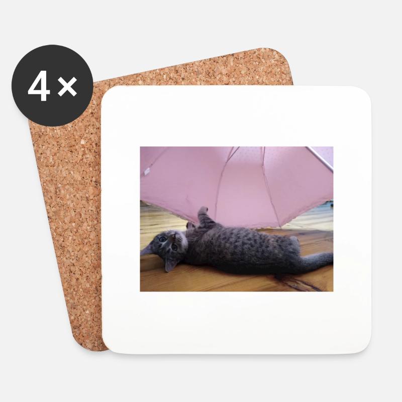 katzen, kätzchen, - Untersetzer (4er-Set) - Weiß