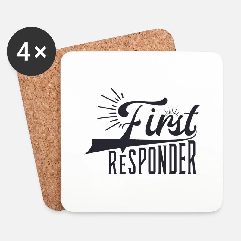 First Responder - Untersetzer (4er-Set) - Weiß