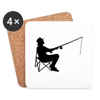 pêcheur - Dessous de verre (lot de 4) - blanc - Devant