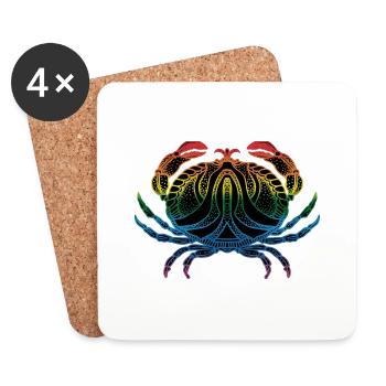crab - Coasters (set of 4) - white - Front