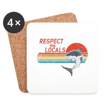 Respect the Locals - Coasters (set of 4) - white - Front
