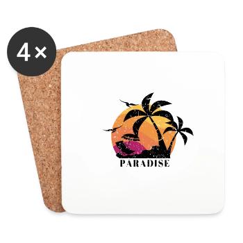 Paradise - Coasters (set of 4) - white - Front