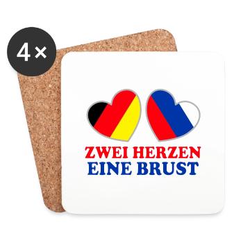 Deutschland Russland Deutsch Russe - Untersetzer (4er-Set) - Weiß - Vorne