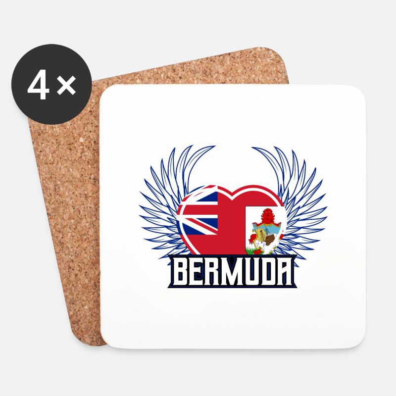 Bermuda - Untersetzer (4er-Set) - Weiß