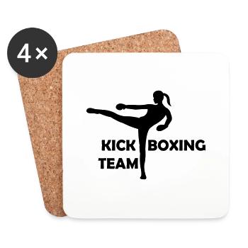 kickboxing woman team - Untersetzer (4er-Set) - Weiß - Vorne