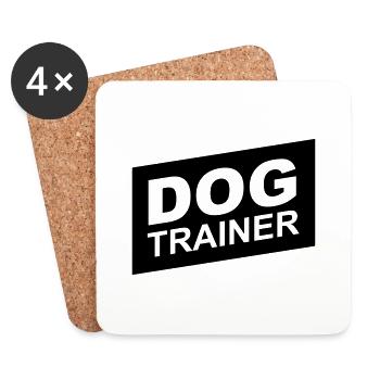dog trainer black up - Coasters (set of 4) - white - Front