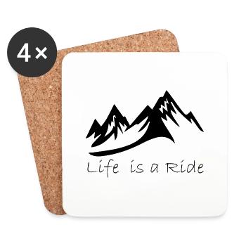 Snowboard Snowboarder - Untersetzer (4er-Set) - Weiß - Vorne