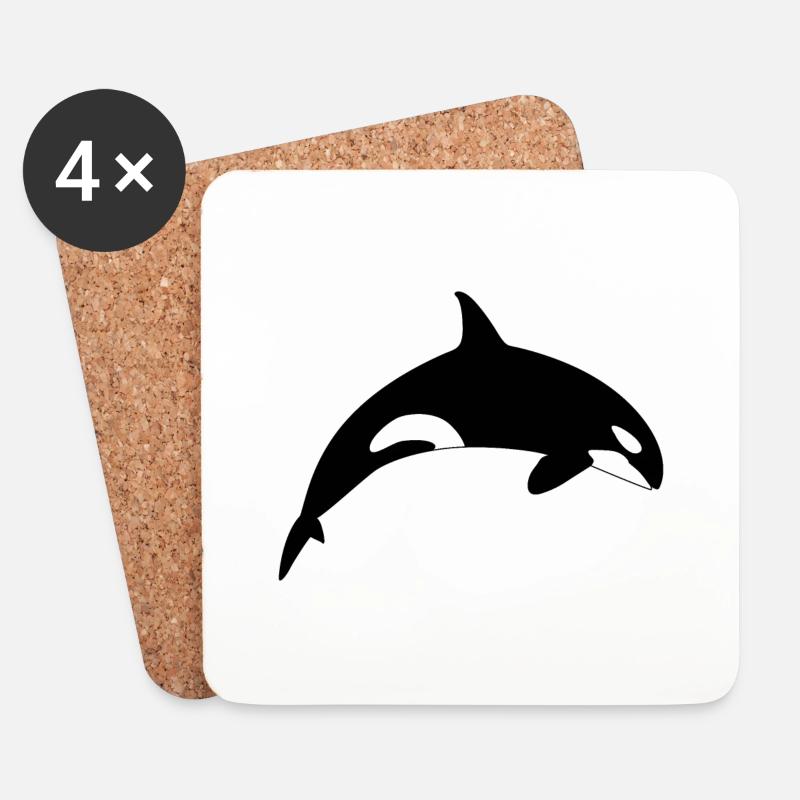 Killer Whale Orca Killer Whale - Coasters (set of 4) - white