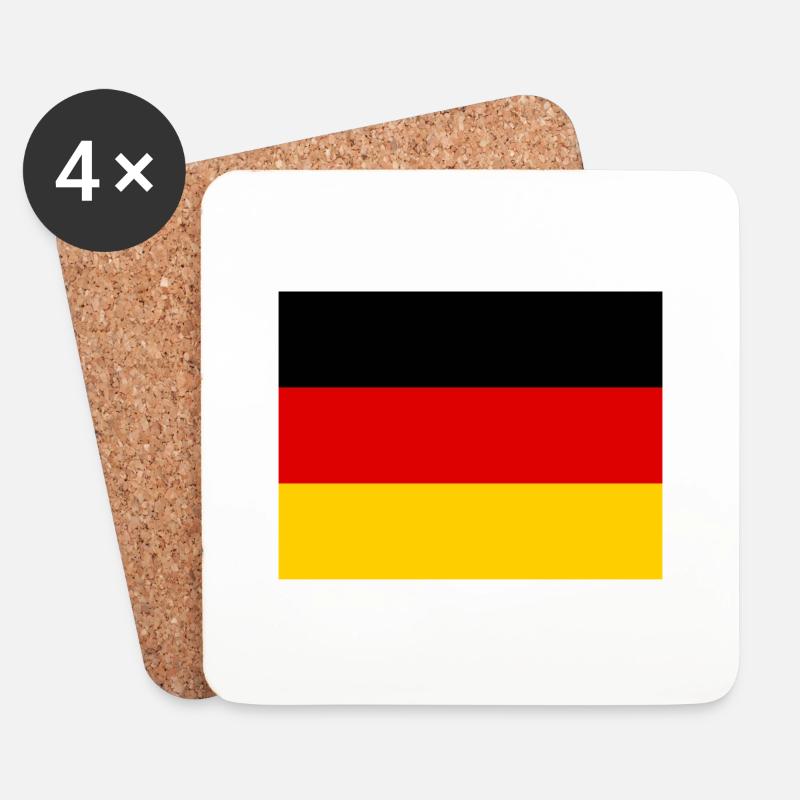 Deutschland - Untersetzer (4er-Set) - Weiß