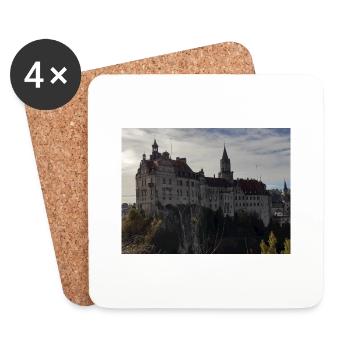 Schloss Sigmaringen - Untersetzer (4er-Set) - Weiß - Vorne