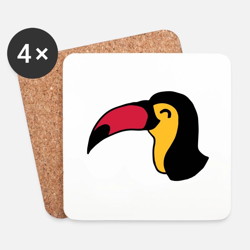 Tukan Tukane Tucan Vogel - Untersetzer (4er-Set) - Weiß