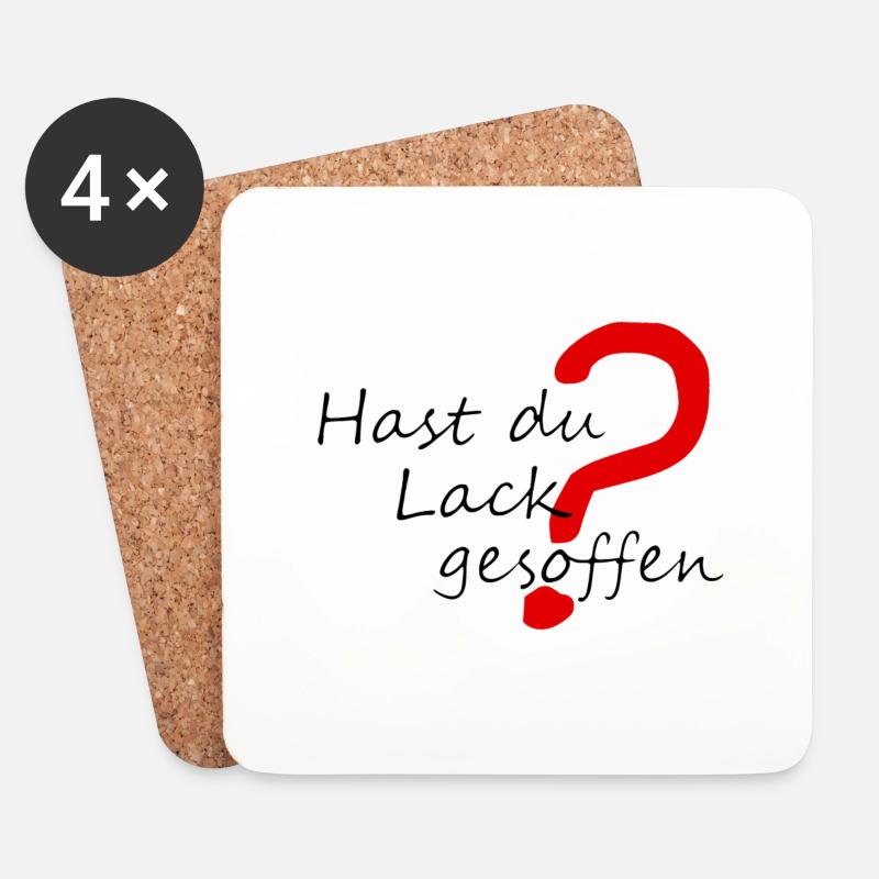 Lack gesoffen - Untersetzer (4er-Set) - Weiß
