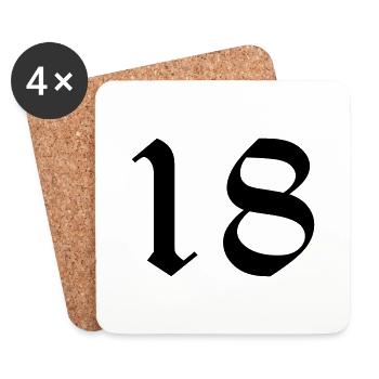 18 - Dessous de verre (lot de 4) - blanc - Devant