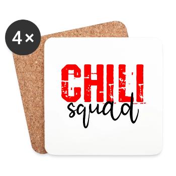 Chili Squad 4 - Dessous de verre (lot de 4) - blanc - Devant