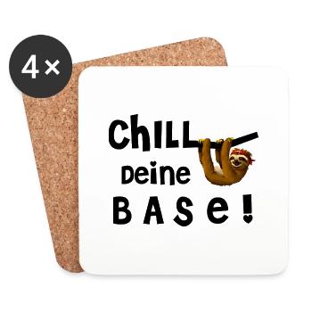 Chill Deine Base - Untersetzer (4er-Set) - Weiß - Vorne
