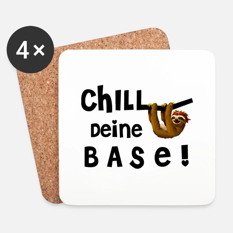 Chill Deine Base - Untersetzer (4er-Set) - Weiß