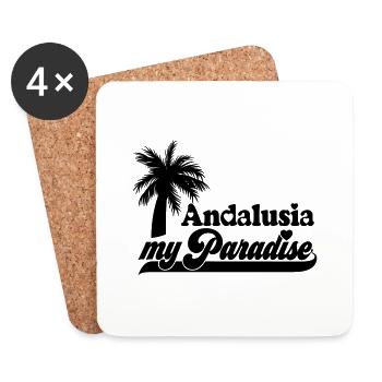 Color changeable | Andalusia Paradise Andalusien - Coasters (set of 4) - white - Front