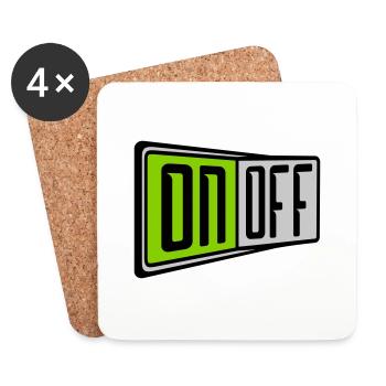 On Off Switch - Coasters (set of 4) - white - Front
