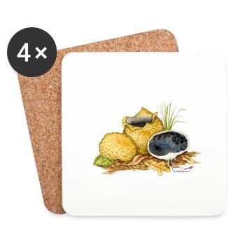Kartoffelbovist (Scleroderma citrinum) - Untersetzer (4er-Set) - Weiß - Vorne