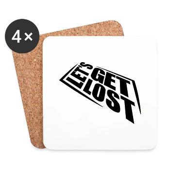 Lets Get Lost - Coasters (set of 4) - white - Front