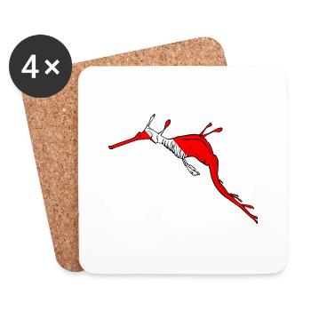 Kleiner Fetzenfisch von Scuba.Style - Untersetzer (4er-Set) - Weiß - Vorne