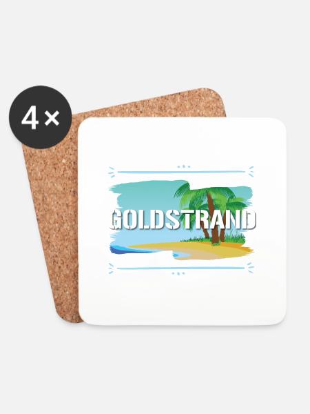 Goldstrand - Untersetzer (4er-Set) - Weiß