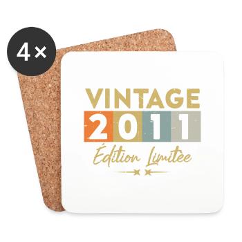 Vintage 2011 Édition Limitée - Dessous de verre (lot de 4) - blanc - Devant