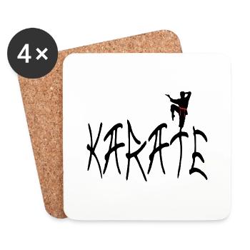 Karate - Untersetzer (4er-Set) - Weiß - Vorne