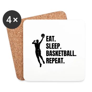Club de basket-ball Amateurs de basket-ball Joueurs de basket-ball - Dessous de verre (lot de 4) - blanc - Devant