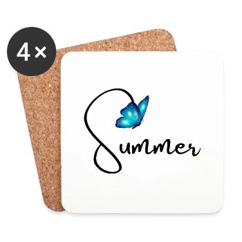 Summer - Untersetzer (4er-Set) - Weiß - Vorne