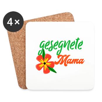 Gesegnete Mama - Untersetzer (4er-Set) - Weiß - Vorne