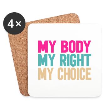 My Body My Decision - Coasters (set of 4) - white - Front