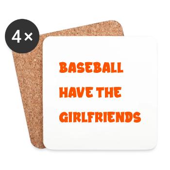Les joueurs de baseball ont les plus jolies petites amies - Dessous de verre (lot de 4) - blanc - Devant