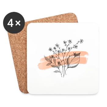 flower - Untersetzer (4er-Set) - Weiß - Vorne