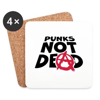 punks not dead Zitat - Untersetzer (4er-Set) - Weiß - Vorne