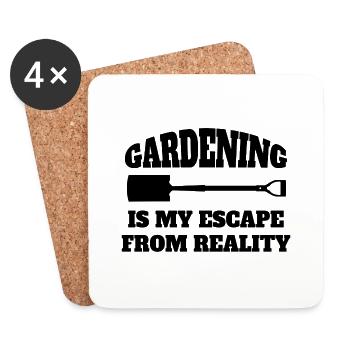 Garden Orchard Gardener Hobby Gardener Gift - Coasters (set of 4) - white - Front