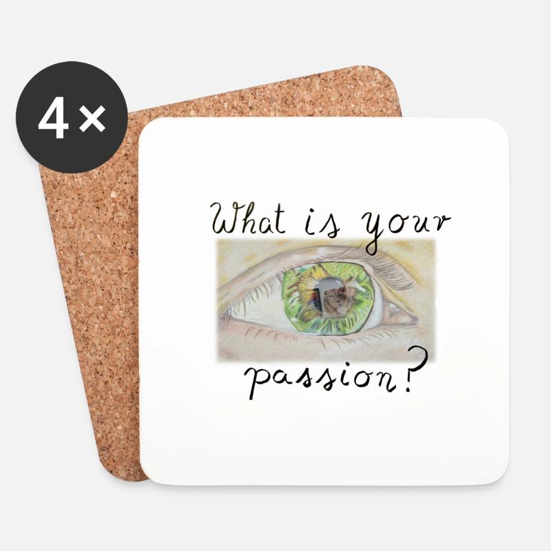 What is your passion - to paint - Untersetzer (4er-Set) - Weiß