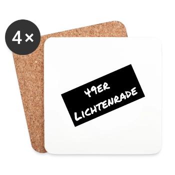 49er lichtenrade blacky - Untersetzer (4er-Set) - Weiß - Vorne