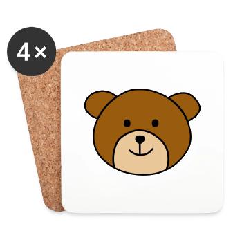 Cute bear - Untersetzer (4er-Set) - Weiß - Vorne