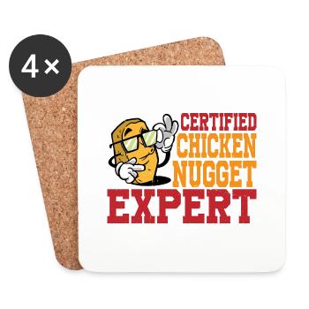 Certified Chicken Nugget Expert - Untersetzer (4er-Set) - Weiß - Vorne