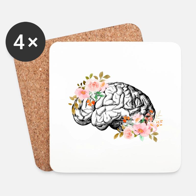 beautiful mind - Untersetzer (4er-Set) - Weiß