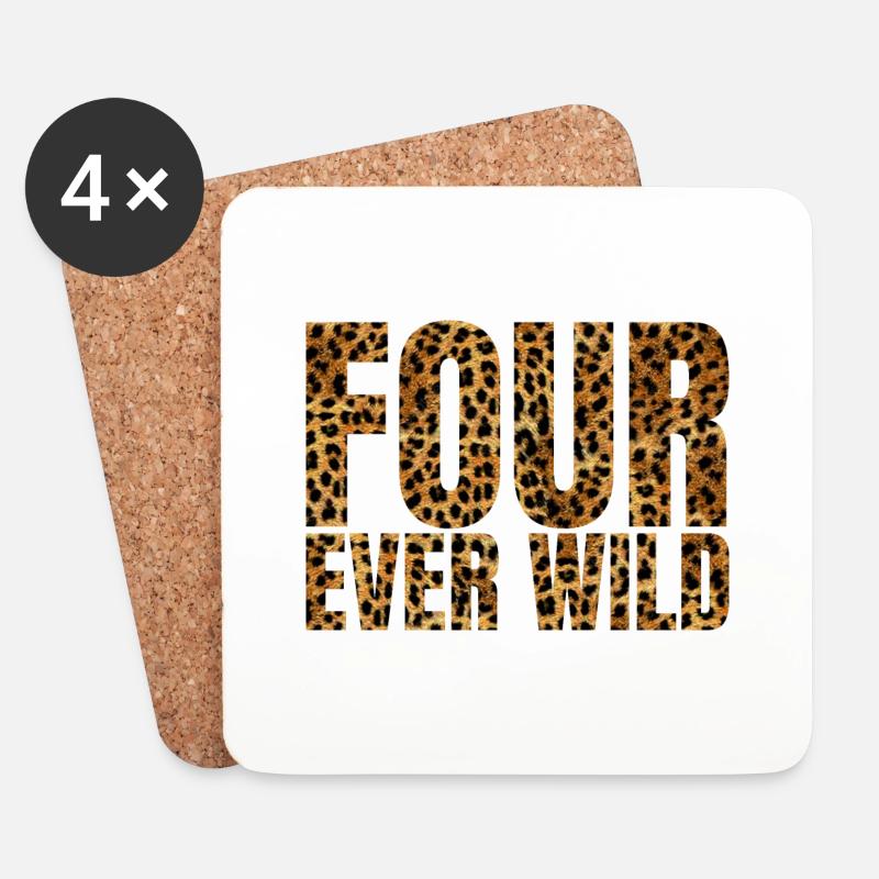 Four Ever Wild 29 - Untersetzer (4er-Set) - Weiß