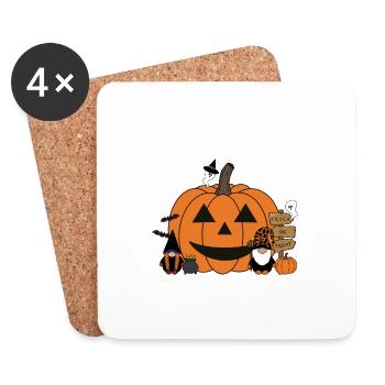 Halloween - Untersetzer (4er-Set) - Weiß - Vorne