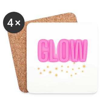 GLOW Sternenstaub - Untersetzer (4er-Set) - Weiß - Vorne