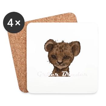 Big Brother - Lion - Coasters (set of 4) - white - Front