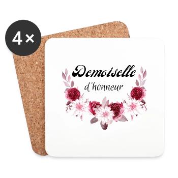 demoiselle d'honneur - Dessous de verre (lot de 4) - blanc - Devant