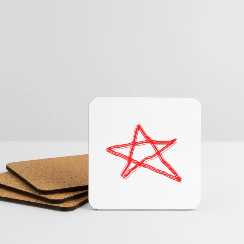 Pentagram Satan Devil Gothic Occult Witch Vector Coasters (set of 4)