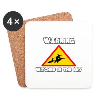 Halloween witches humour - Dessous de verre (lot de 4) - blanc - Devant