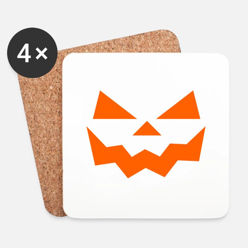 Cooles Halloweendesign - Untersetzer (4er-Set) - Weiß